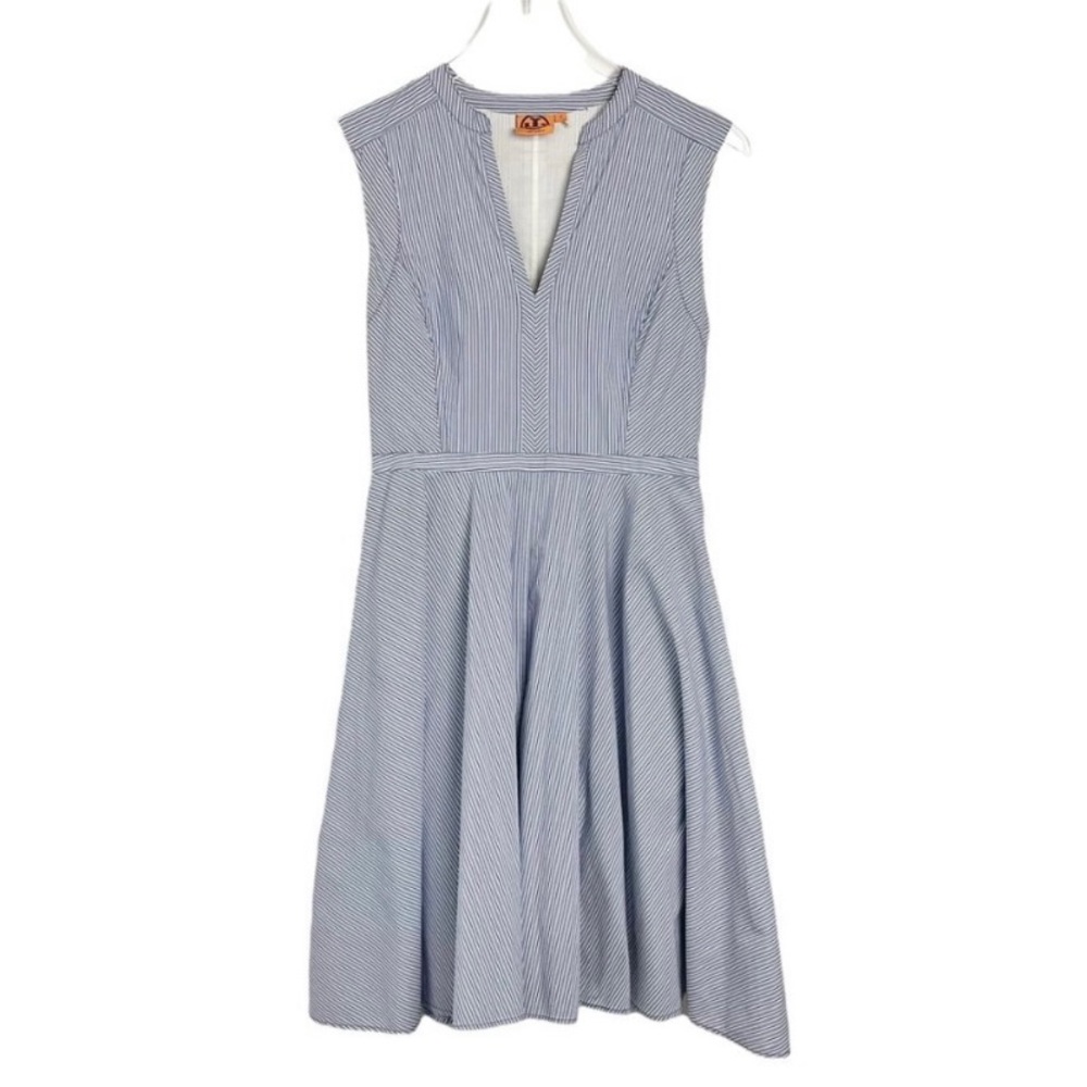 Tory Burch Blue and White Stripe Talley Dress